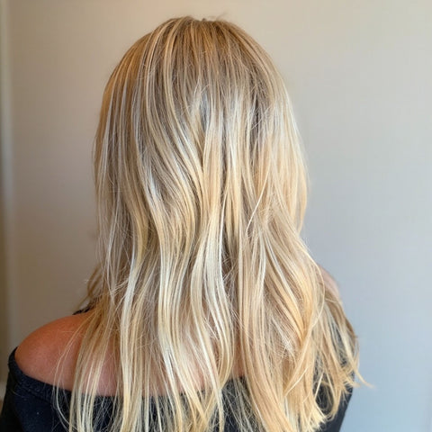 blonde hair color result from a naturigin customer