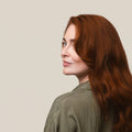 copper brown hair color on a model