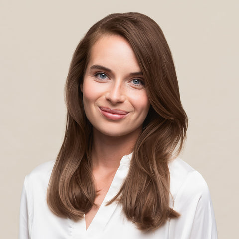 light ash brown hair color on a person 