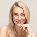 platinum blonde hair color on a naturigin model